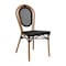 Flash Furniture Marseille Thonet French Bistro Stacking Chair, Black Textilene and Bamboo Print Alum Frame, Natural SDA-AD642002S-TXT-BK-NAT-GG - alternate 4